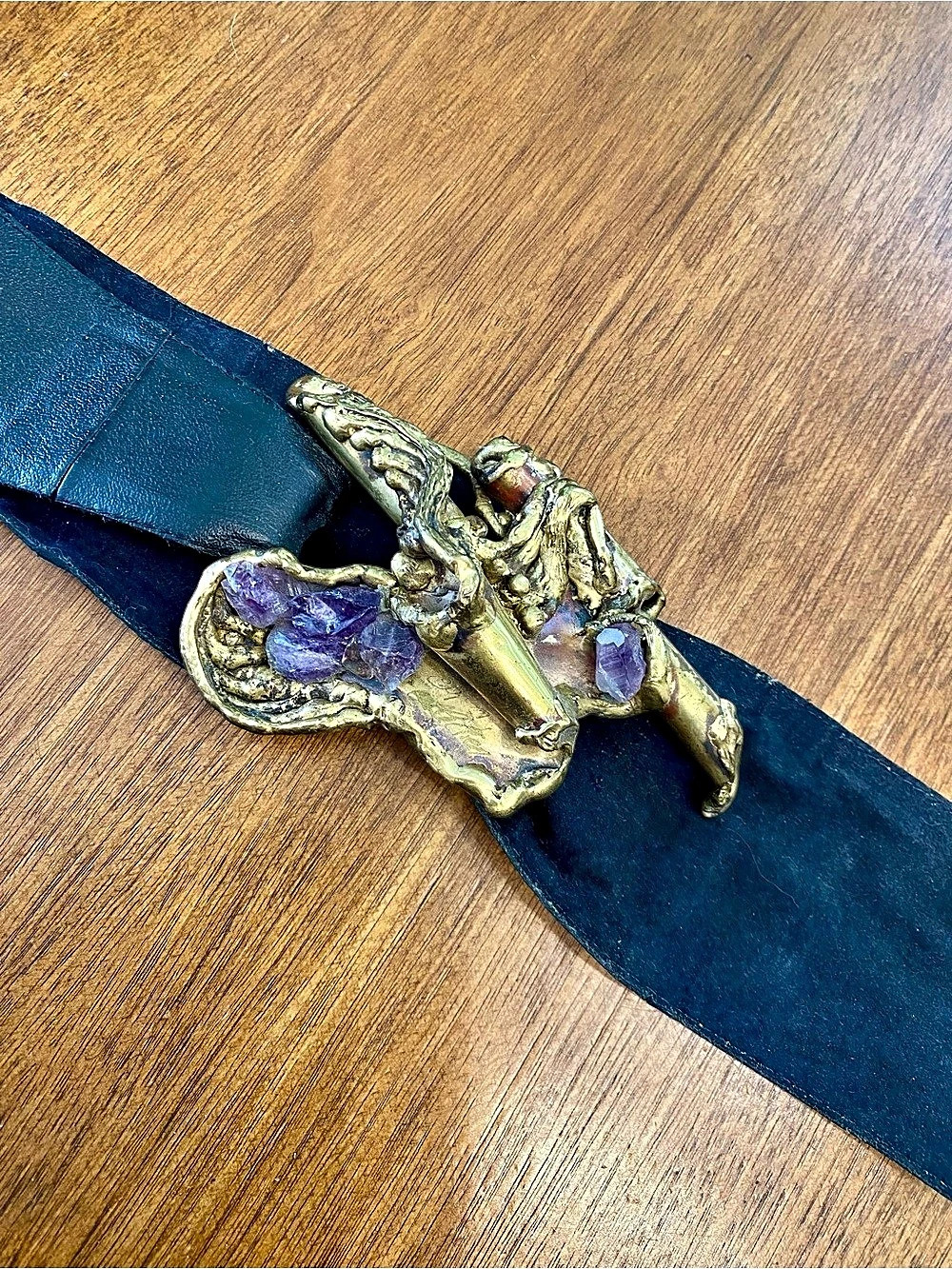 Brutalist Buckle Black Belt